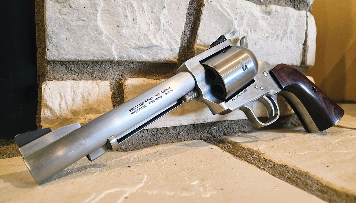 The Freedom Arms Model 83 is an elegant revolver built to very tight  tolerances and capable of impressive performance while weighing just over  3 pounds and still comfortable to pack around in the backcountry.